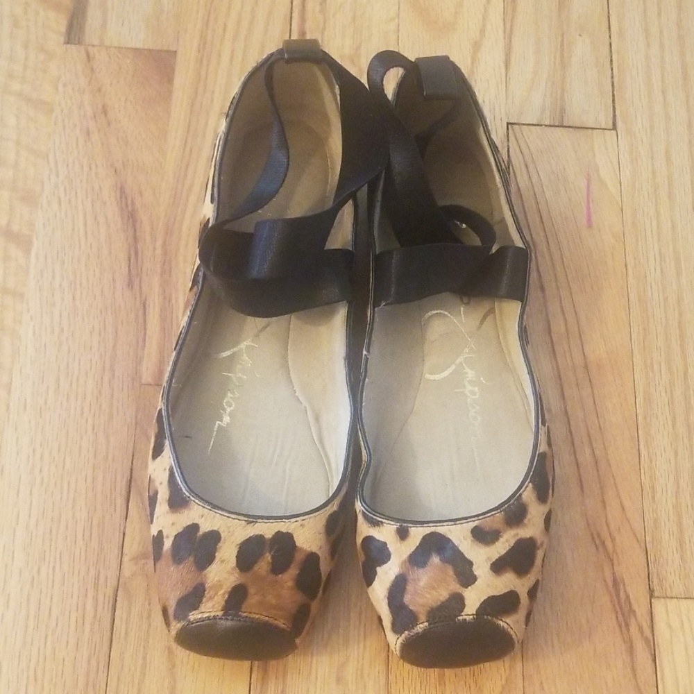 Jessica Simpson leopard ballet flats